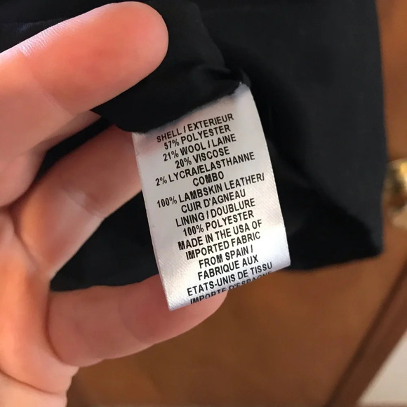 Milly Wool & Leather black dress, size 0 - Picture 5 of 8